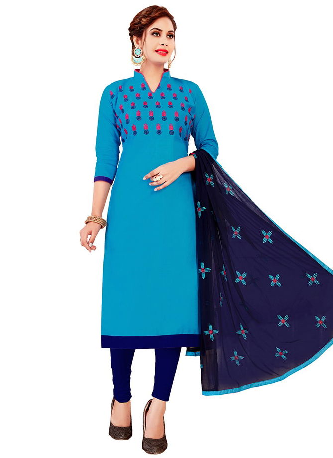 Blue Colour Candy Rahul NX New Latest Ethnic Wear Glass Cotton Salwar Suit Collection 1005